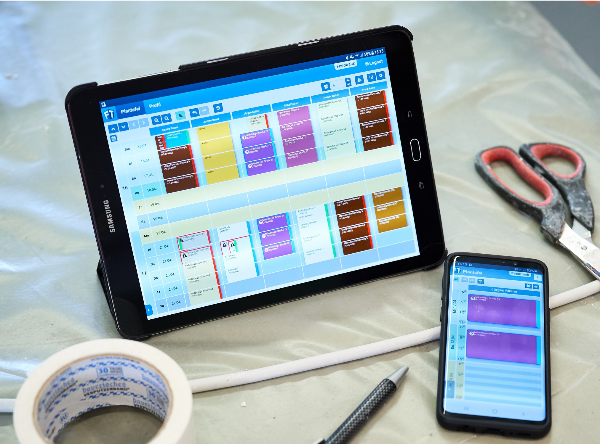 FiliTime Digitale Plantafel Tablet Smartphone Wochen- und Tagesansicht richtig nutzen